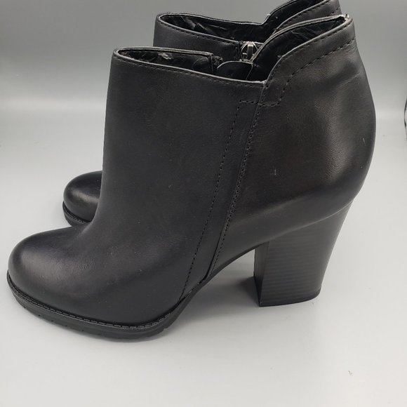 franco sarto booties black leather